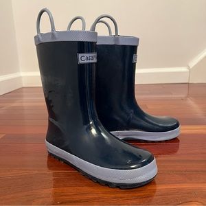 Kids Blue Rubber Rain Boots - Size 2